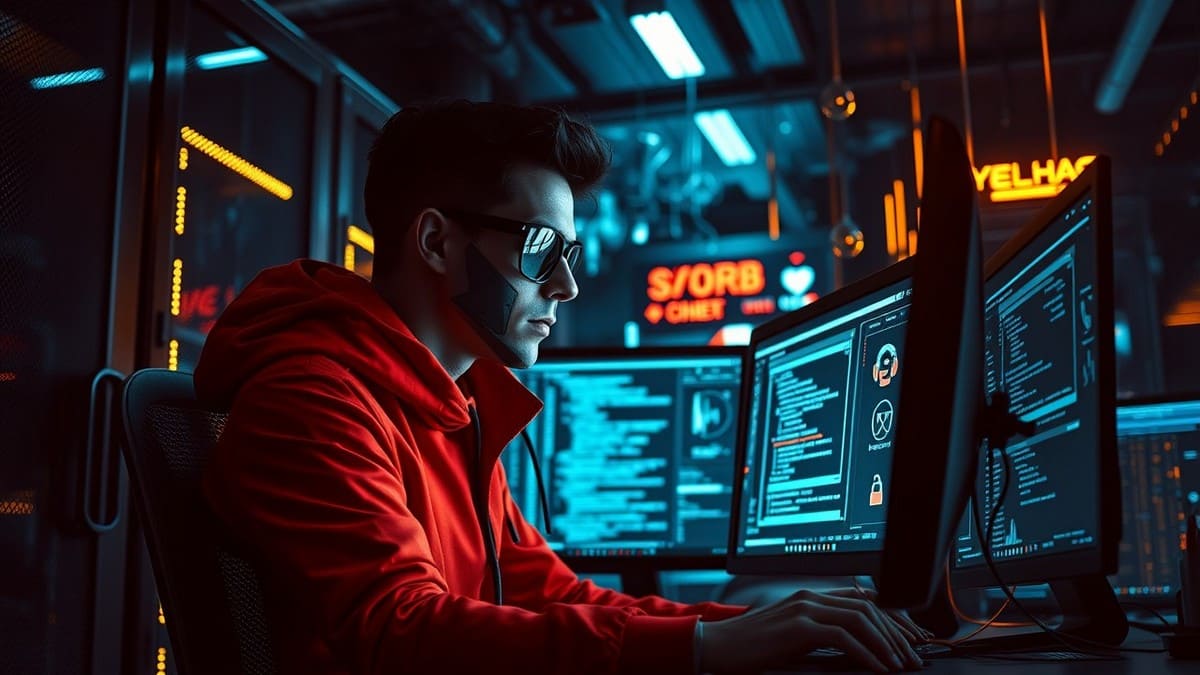 Juice Jacking: minaccia delle porte di ricarica USB pubbliche Illustrazione del fenomeno Juice Jacking, che mostra un utente che ricarica il dispositivo in una stazione con un cavo USB compromesso, mentre un hacker monitora l'attacco.